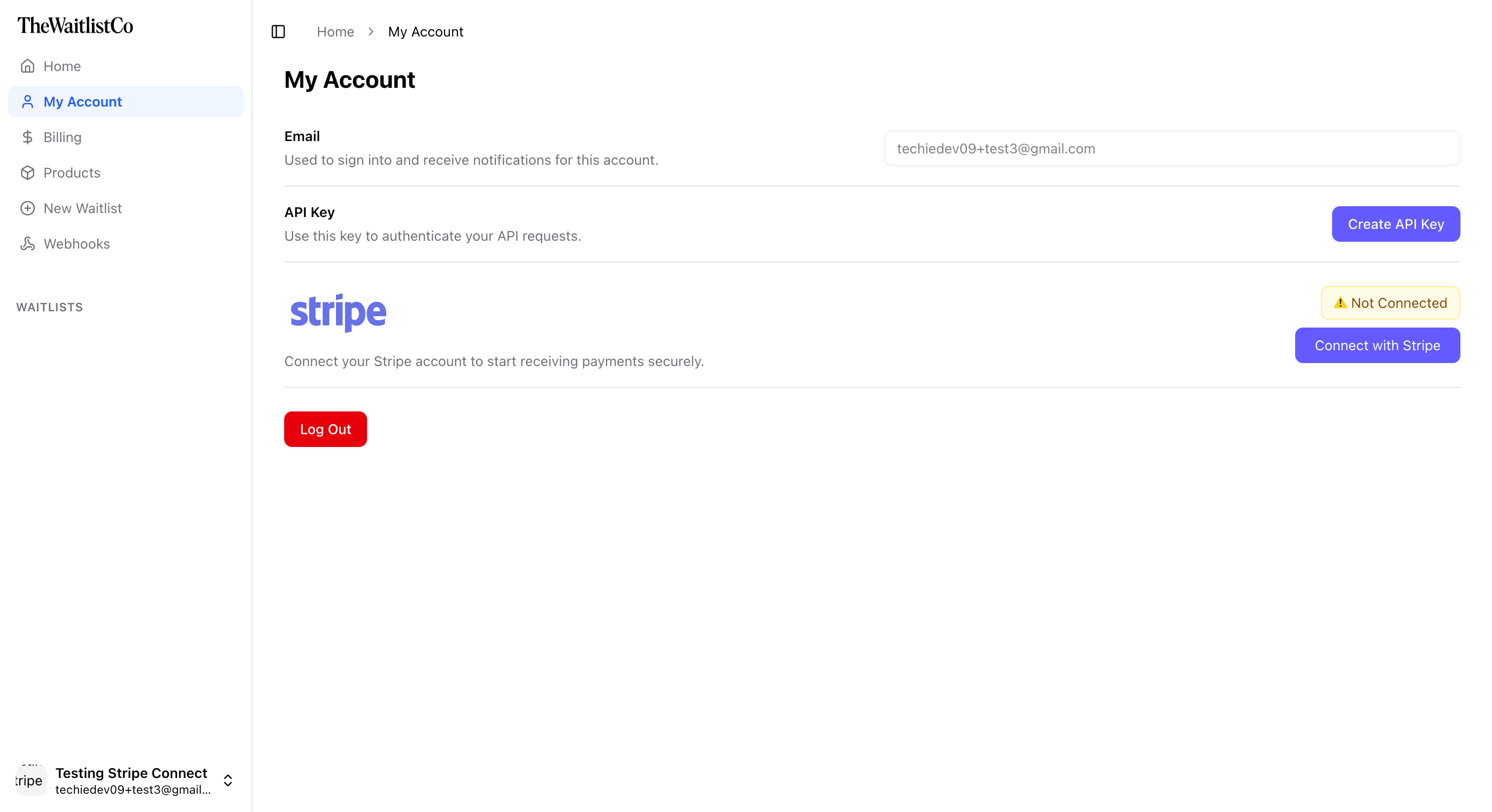 My Account - Connect Stripe